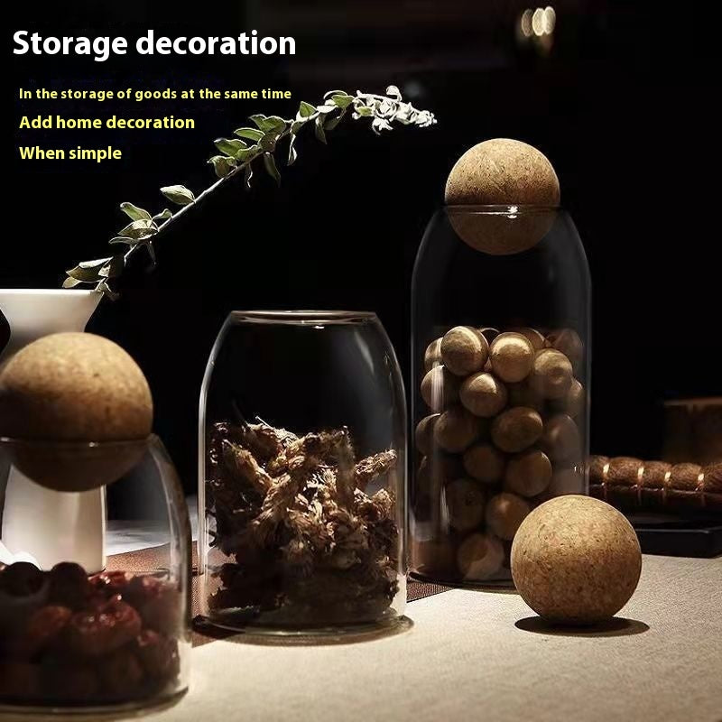 Ball Cork Glass Jar Tea Seal