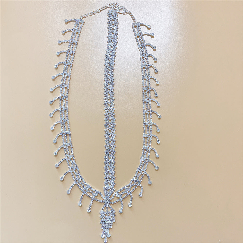 Full Diamond Water Drop Fringe Hair Chain Rhinestone Forehead Chain Hair Accessories