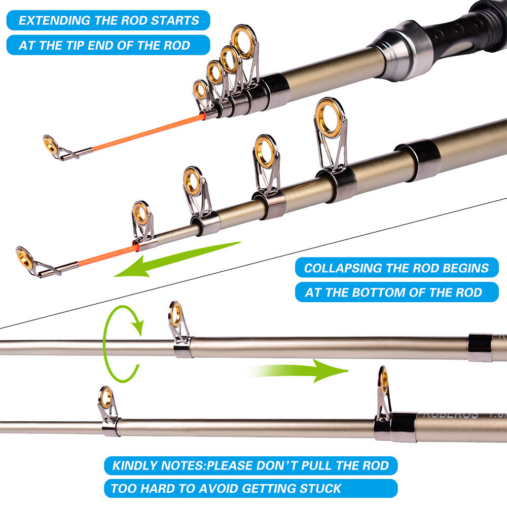 Casting Fishing Reel And Rod Package Combined Carbon Fiber