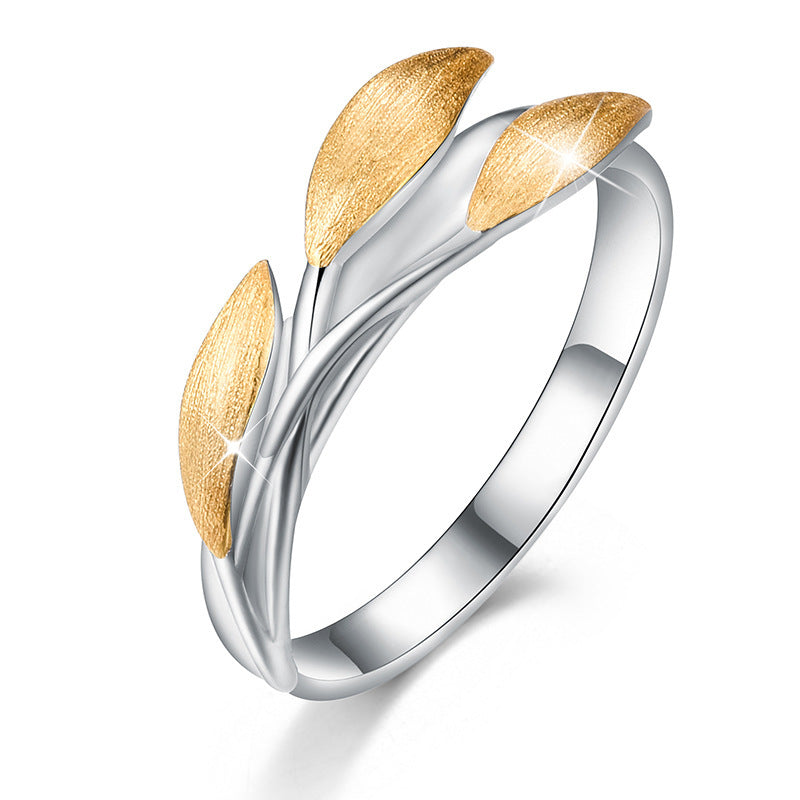 Three Leaf Separation Sterling Silver S925 Women's Ring