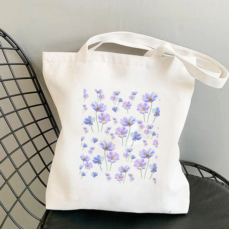 Women's Fashion Canvas One Shoulder Tote Shopping Bag