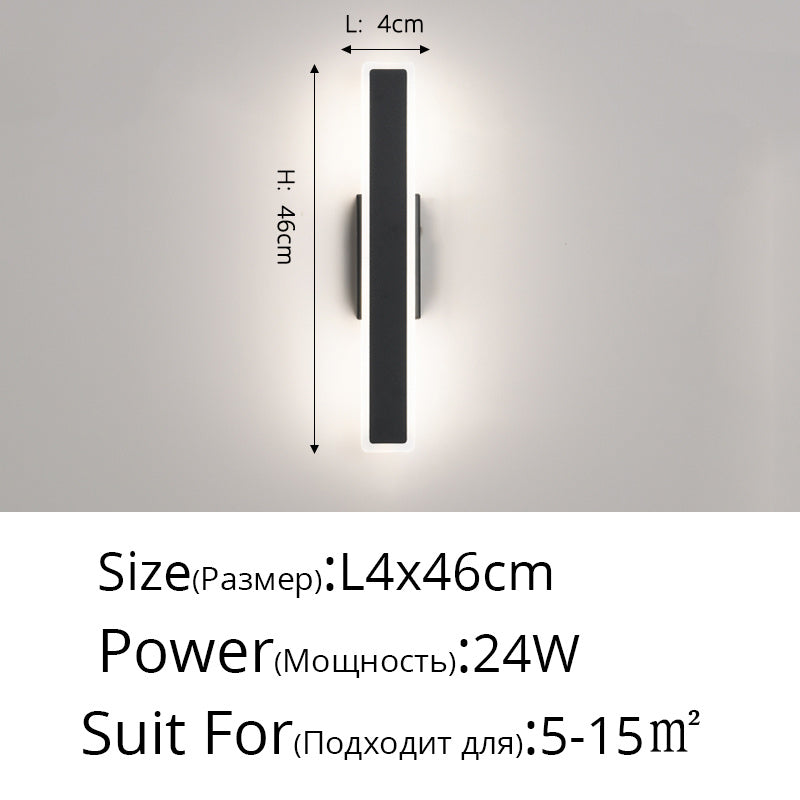 Modern Minimalist Bedroom Double Head Wall Lamp