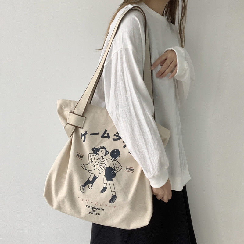 Women's Large-capacity Canvas One Shoulder Retro Yoga Travel Bag