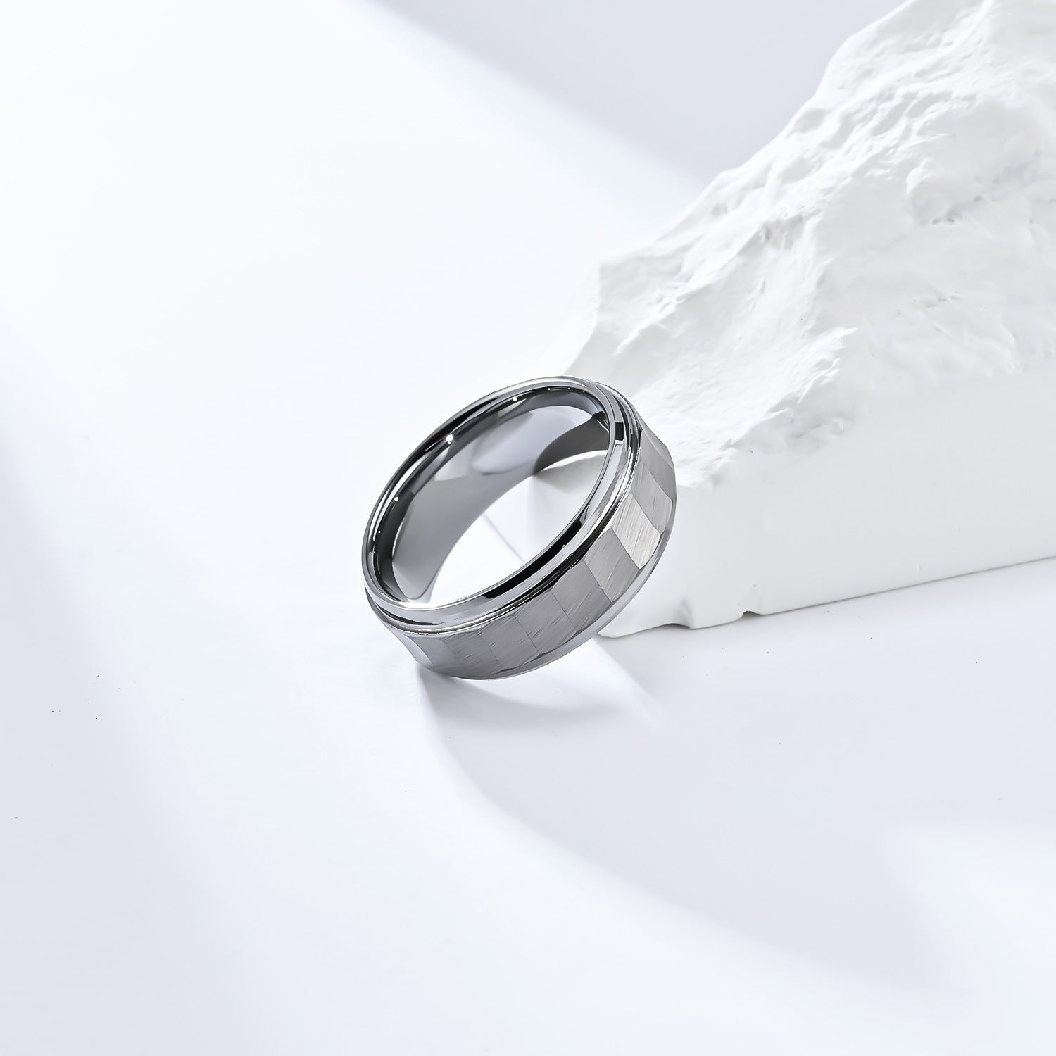 Simple And Advanced Design Sense Tungsten Carbide Steel Ring