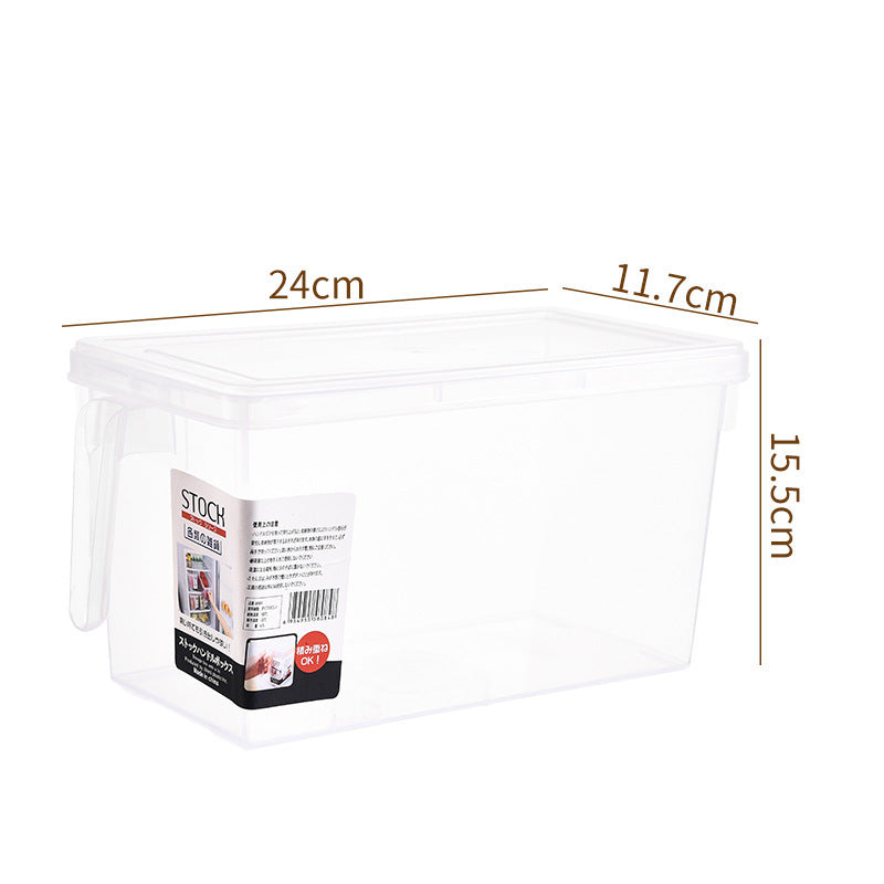 Handle Large Capacity Transparent Fresh-keeping Refrigerator Storage Box