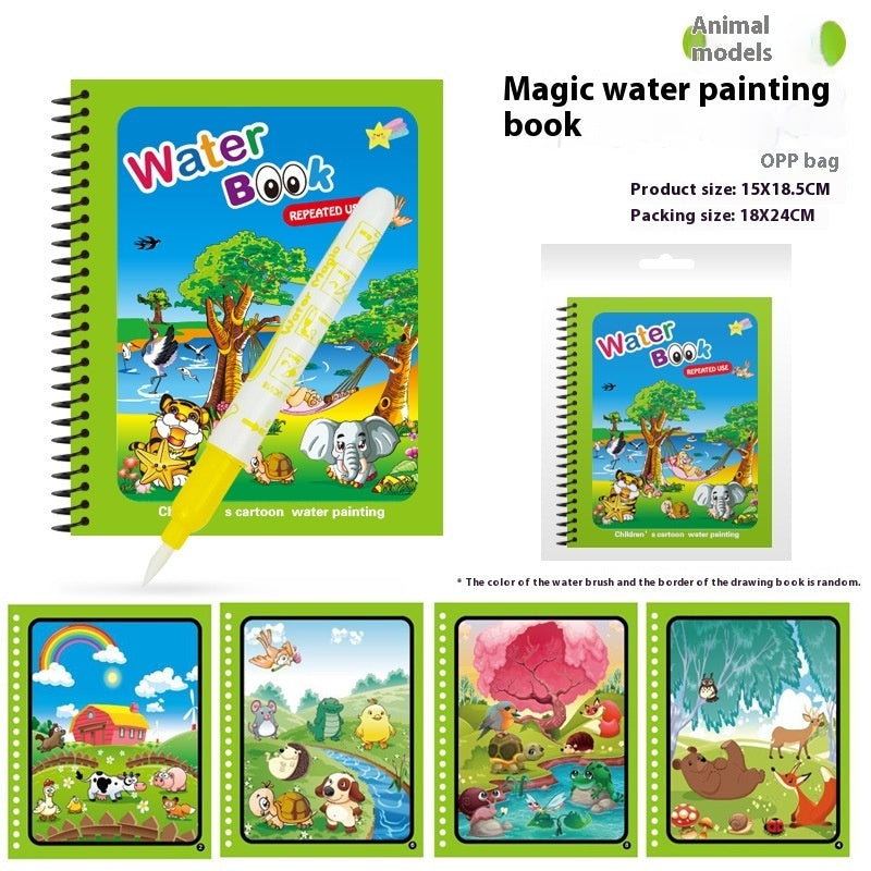 Children's Diy Magic Water Painting Book Creative Magic Water Painting Book