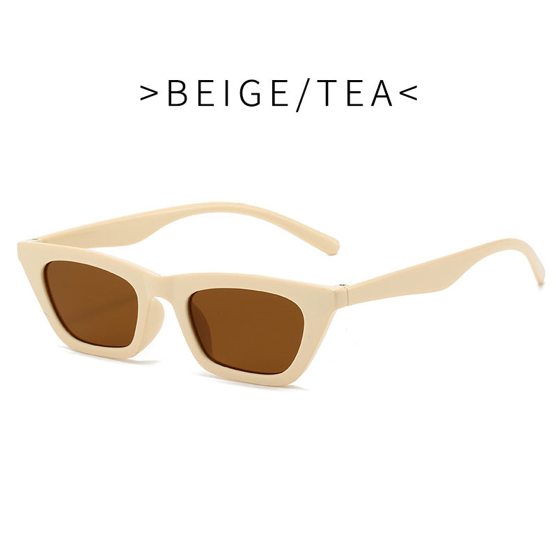 Fashionable Small-frame Cat-eye Personalized Hip-hop Sunglasses
