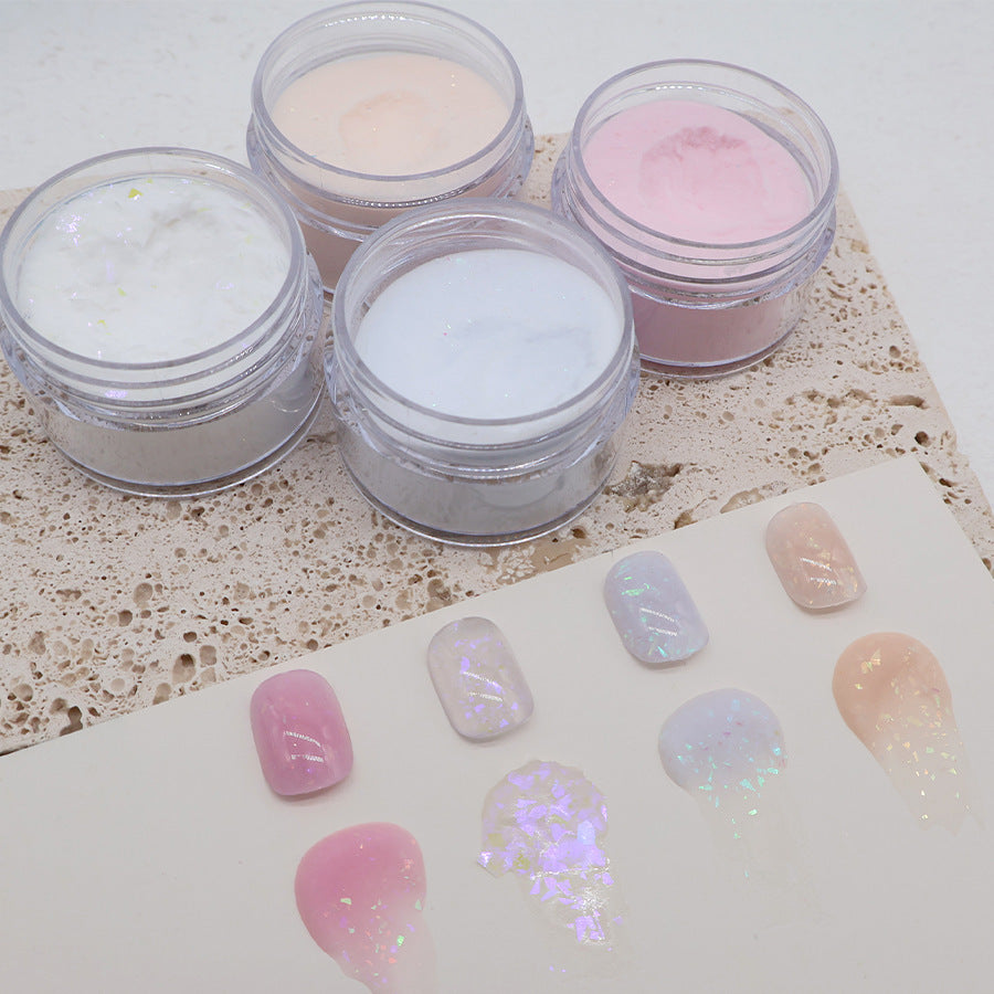 4 Colors Suit Nail Shimmering Powder DIY Handmade Manicures Decoration
