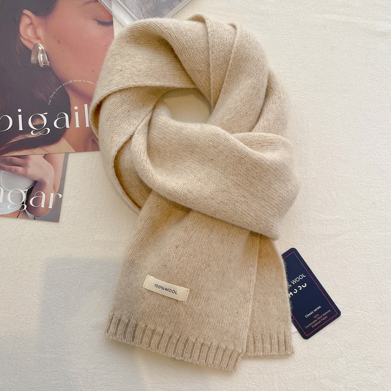 Women's Pure Wool Scarf Winter High Sense