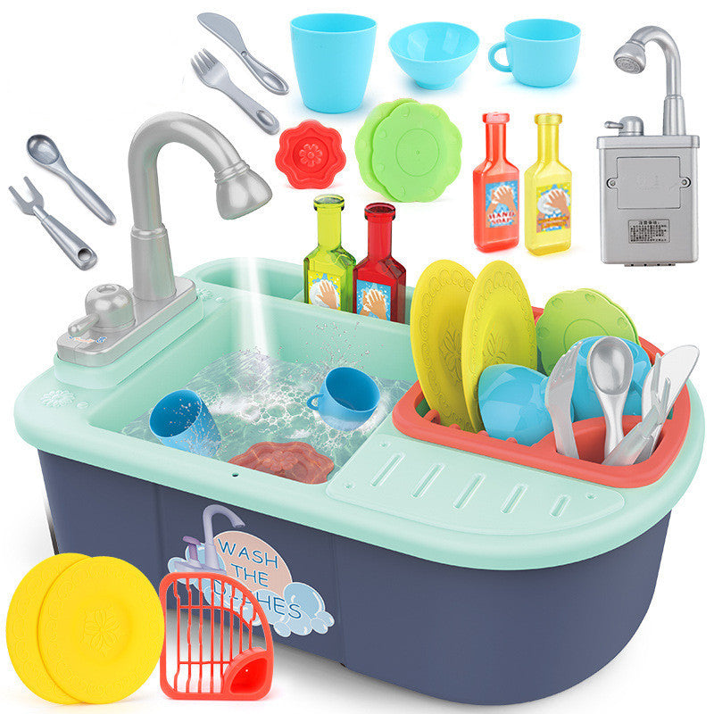 Children's Electric Dishwasher Play House Toys Can Be Recycled Water