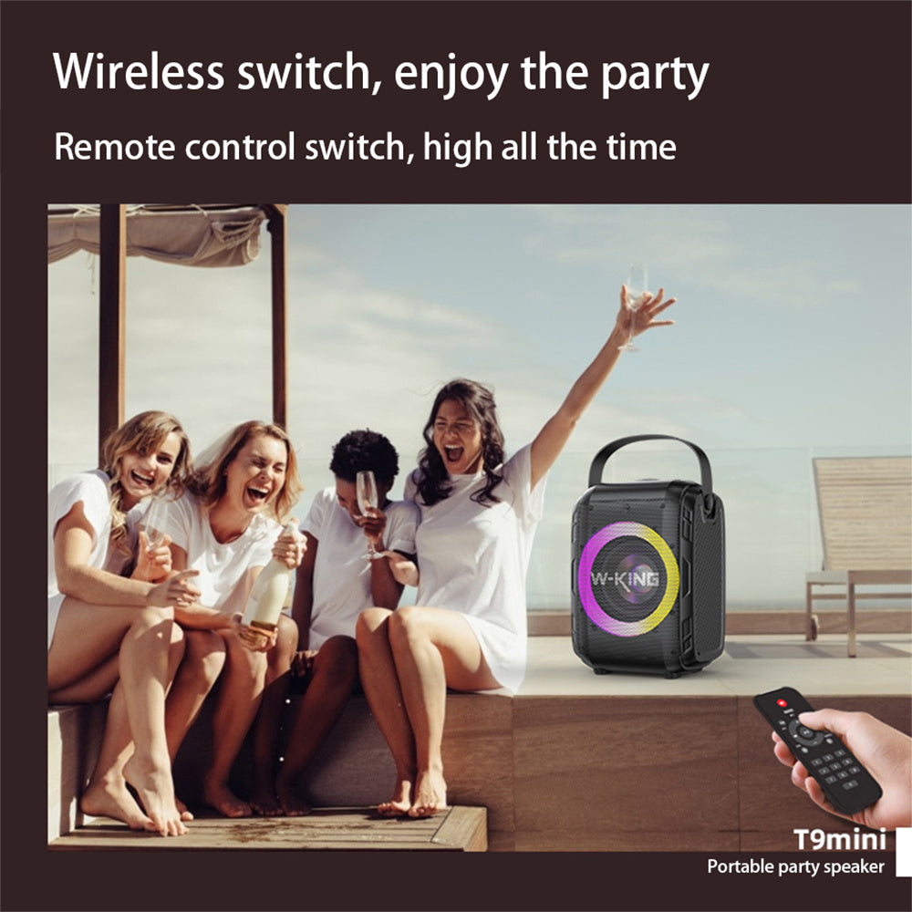 Bluetooth Speaker Wireless Connection Portable With Cool Light Circle  Full Frequency Speaker  Portable And Horizontal