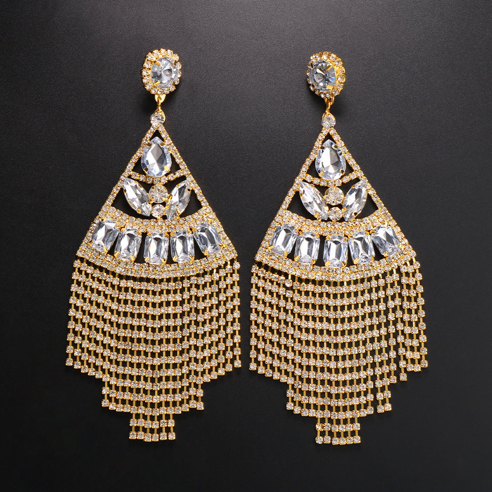 Women's Fashion Fan-shaped Tassel Earrings