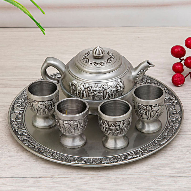Service à thé marée nationale de luxe léger haut de gamme tasse à thé théière plateau