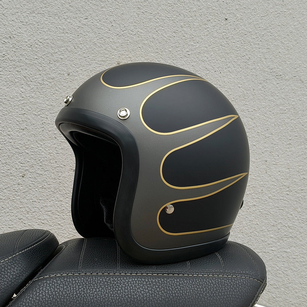 Helmet Men's And Women's Retro FRP Motorcycle