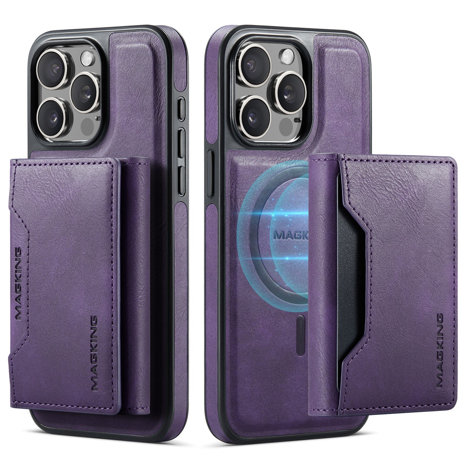 Card-inserting Wireless Leather-filled Mobile Phone Protective Cover