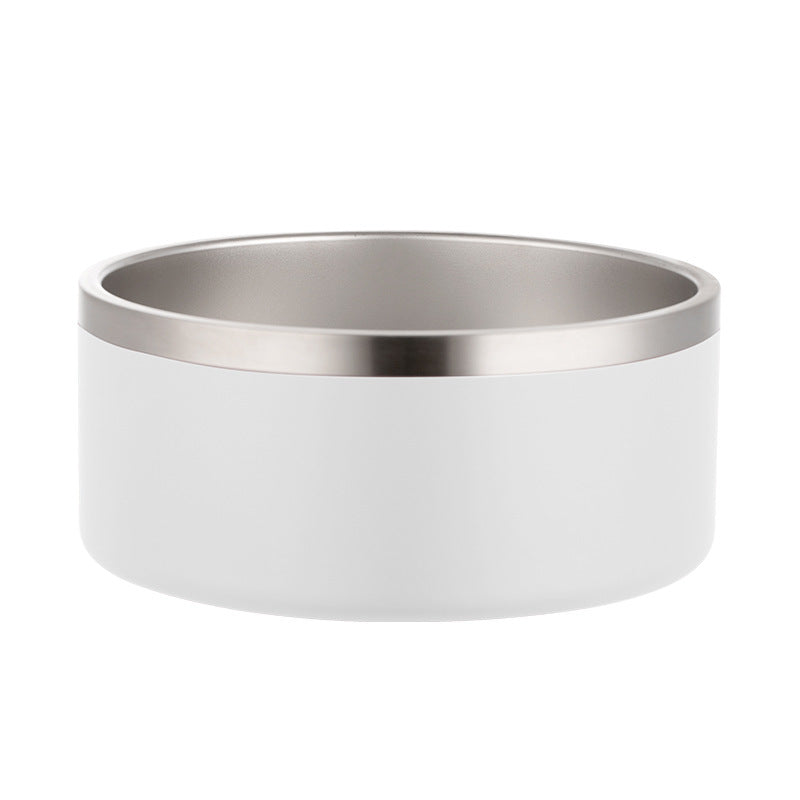 Gamelle pour Chien en Acier Inoxydable 304 Intérieur et Extérieur avec Coussinet en Gel de Silice