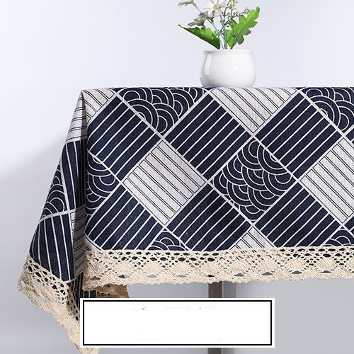 Cotton And Linen Tablecloth Fabric Student Desk