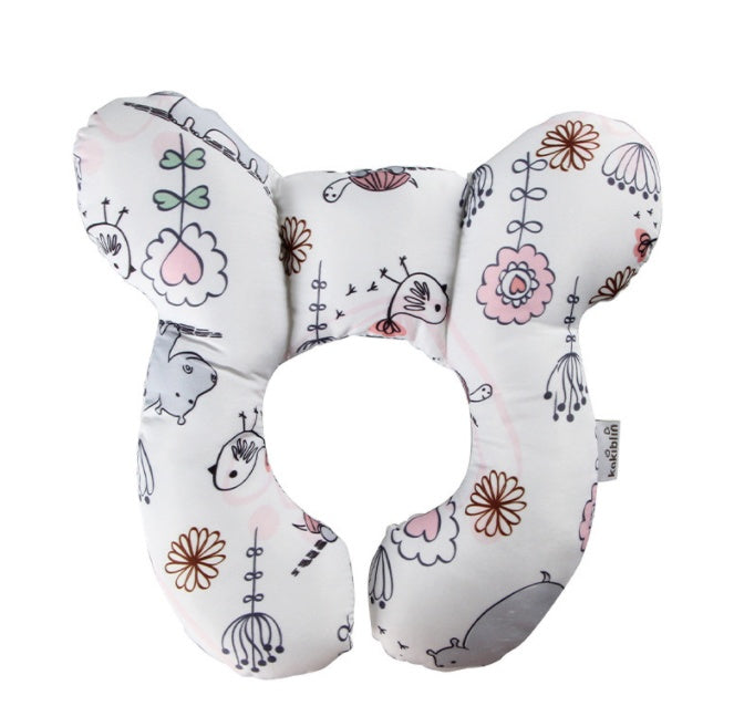 Oreiller pour bébé, lit de bébé, siège de sécurité en U, protège-nuque, oreiller de poussette fixe stéréotypé