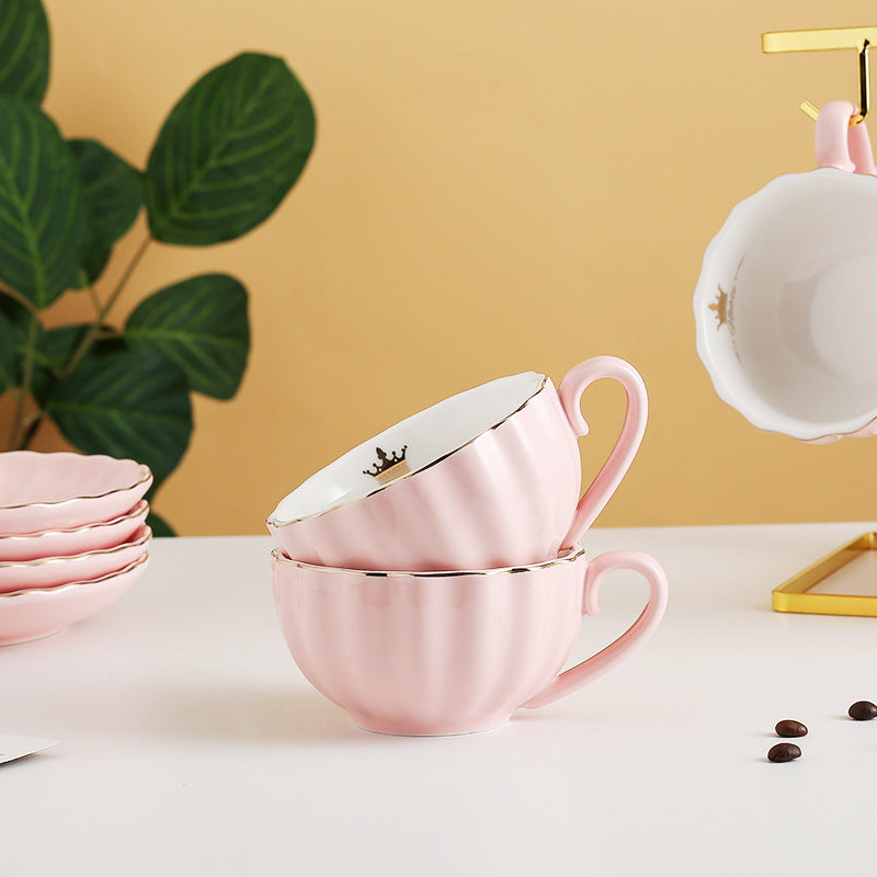 Pumpkin Ceramic Coffee  Black Tea Cup Set