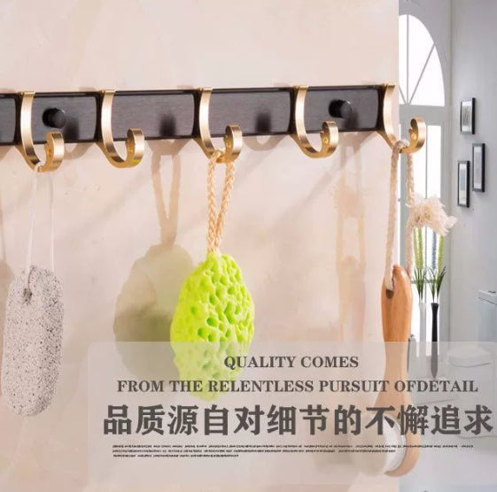 Space Aluminum Bathroom Shelf Wall Hanging Towel Rack