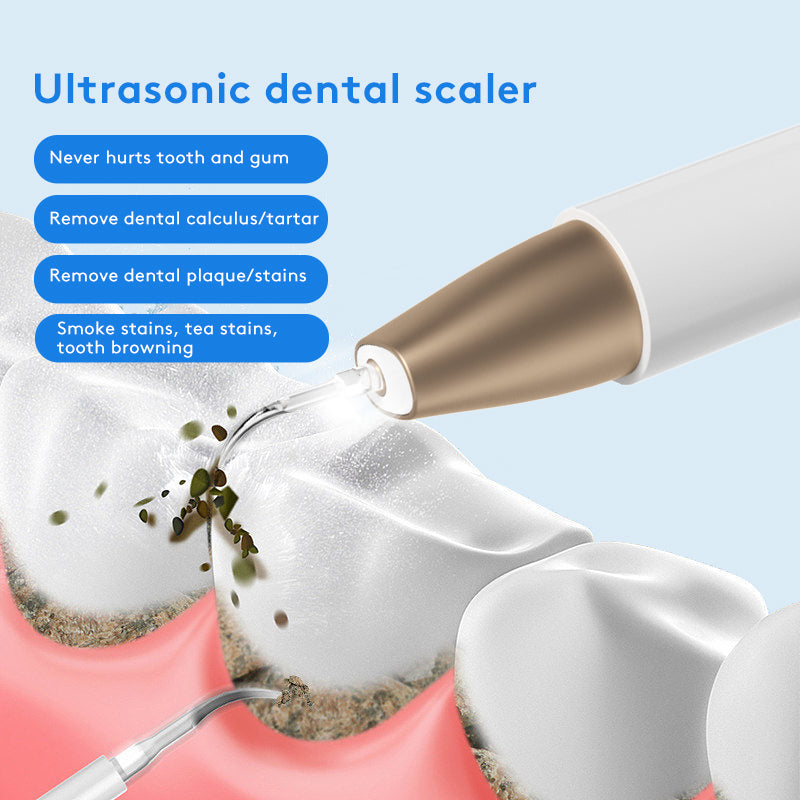 Teeth-Grinding Ultrasonic Tooth Cleaner, Stain & Tartar Remover, Teeth Whitening Device, Oral Care Instrument