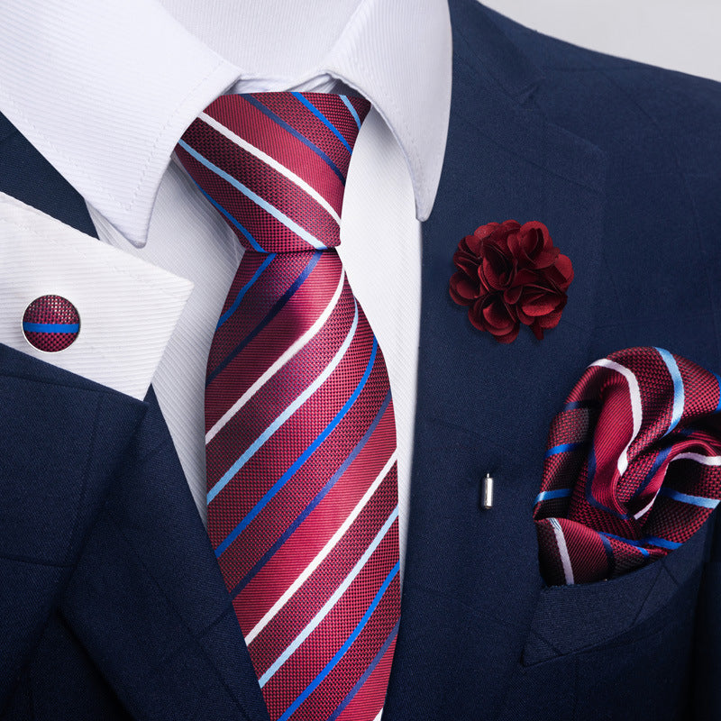 Men's Tie Suit Pocket Square Combo 8