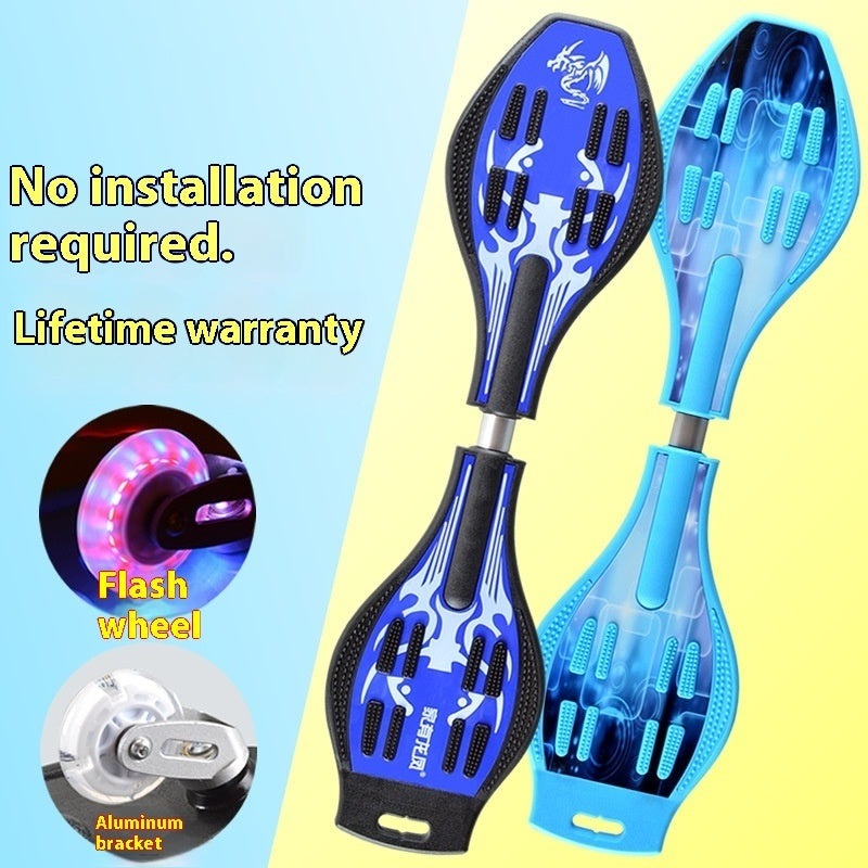Children's Two-wheel Flash Swing Scooter