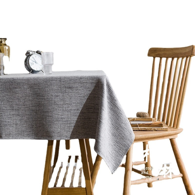 Waterproof And Oil-proof Cotton Linen Fabric Rectangular Modern Minimalist Tablecloth