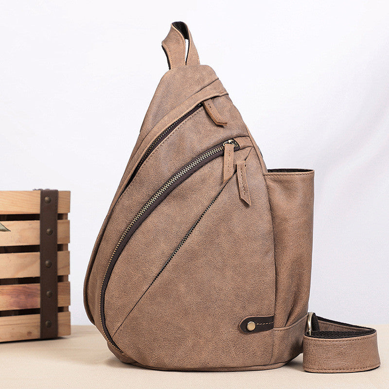 Men's Chest Bag Casual Fashion One-shoulder Men's Bag Riding Crossbody Large Capacity Retro
