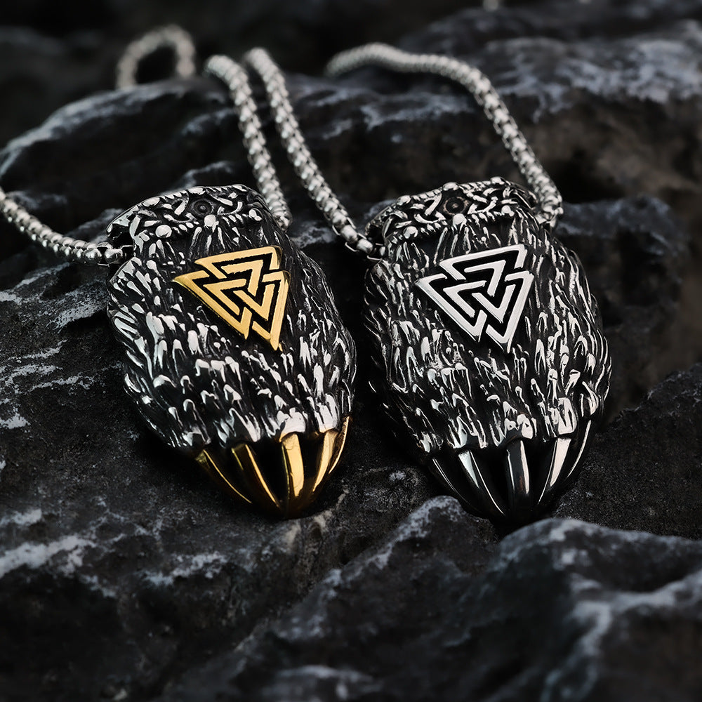Vintage Men's Stainless Steel Ornament Titanium Steel Pendant Necklace