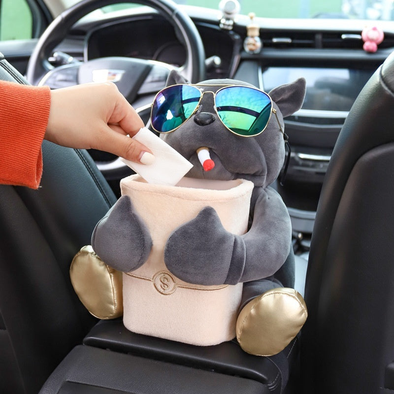 Creative Car Tissue Box Trash Can Two-in-one Cute
