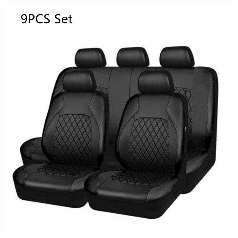 Artificial Leather Car Seat Cover Single Line Diamond Grid
