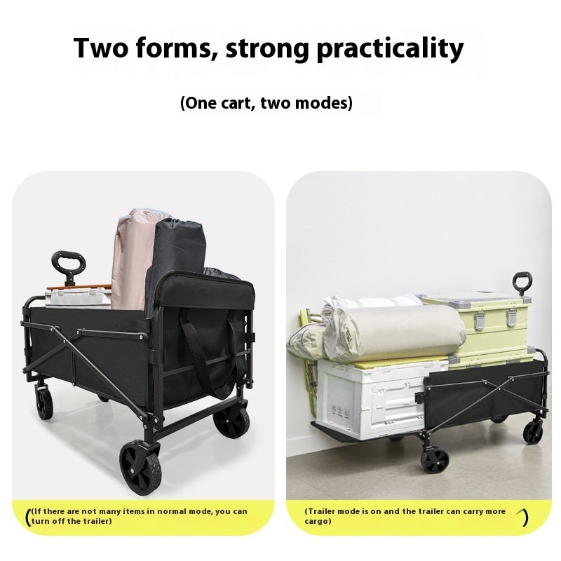 Rear Open Camping Outdoor Folding Cart