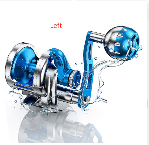 Drag Sea Fishing Cast All-metal Ball Handle Micrometer Drum Iron Plate Wheel