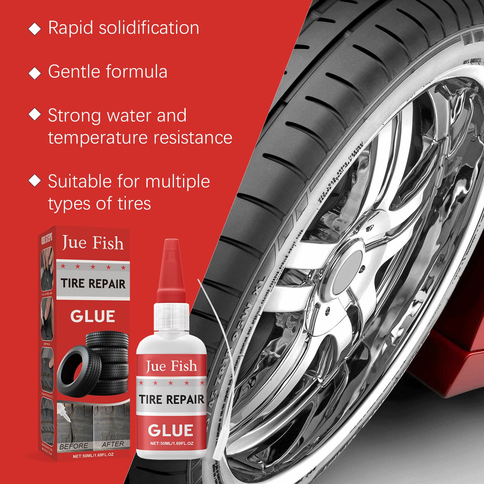 Scratch Crack Tire Side Soft Filling Tire Repair Glue