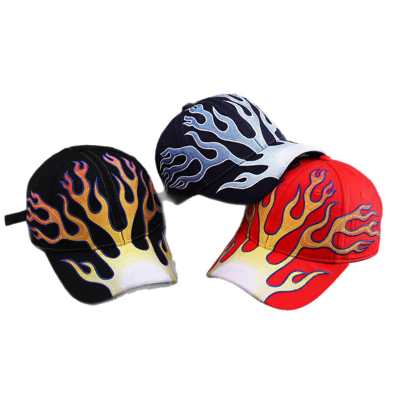 Flame-flag Niche Baseball Cap With A Unique Hip-hop Vibe