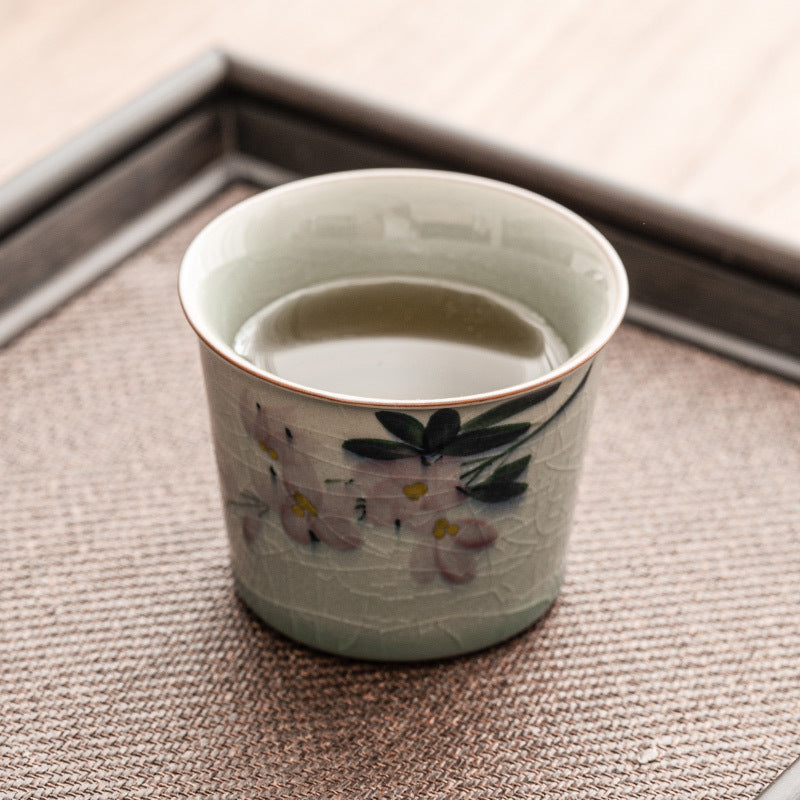 Hand Drawn Magnolia Large Tea Cup