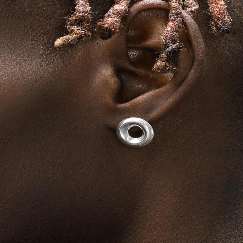 S925 Sterling Silver O-ring Earrings For Men And Women