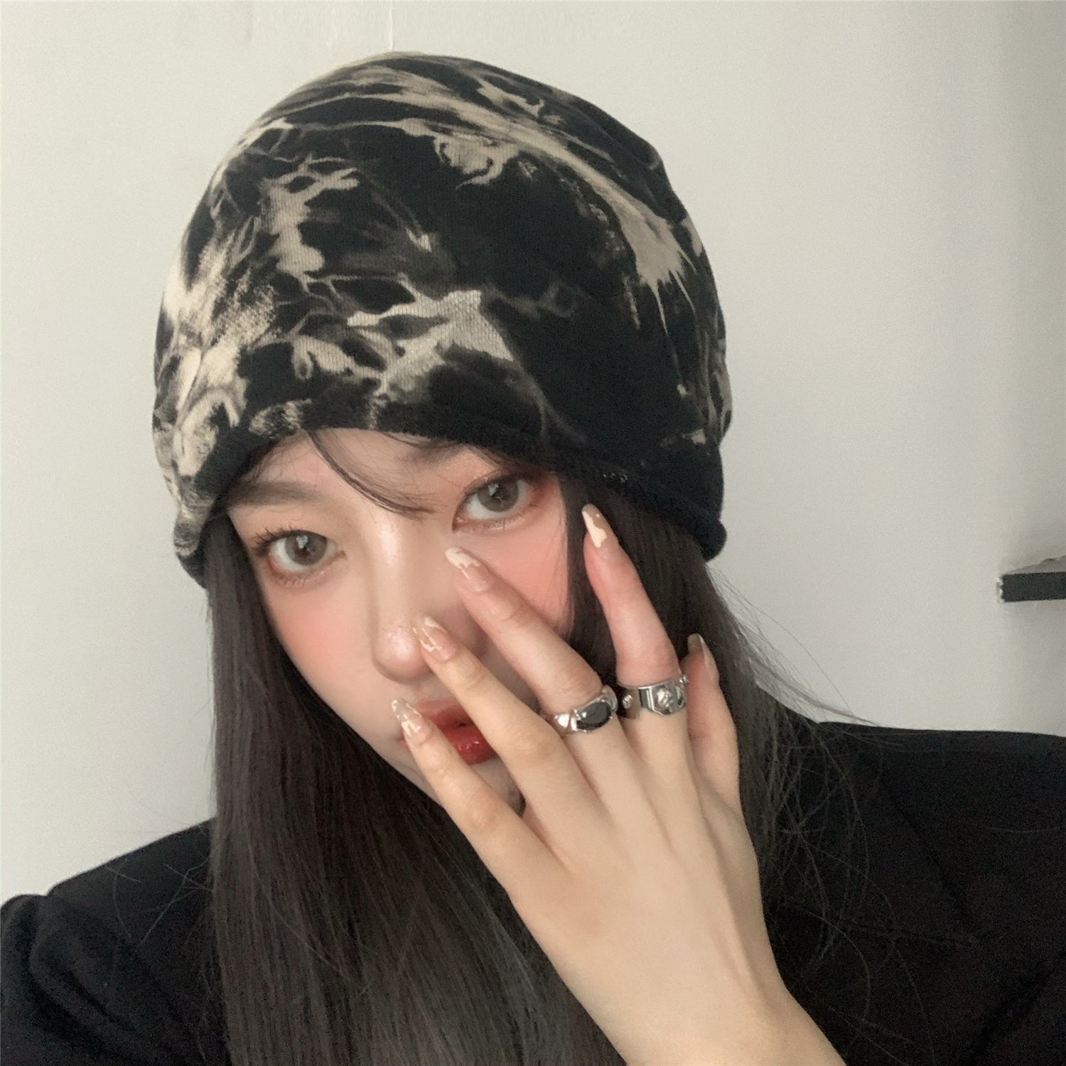 Japanese Thin Dark Tie Dye Baotou Hat
