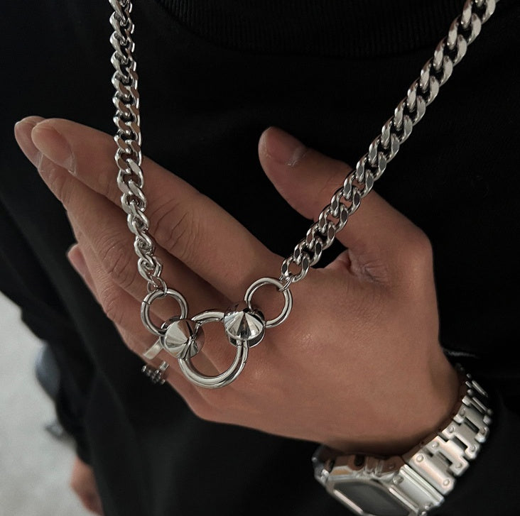 Hip Hop Necklace Cuban Ring Pendant