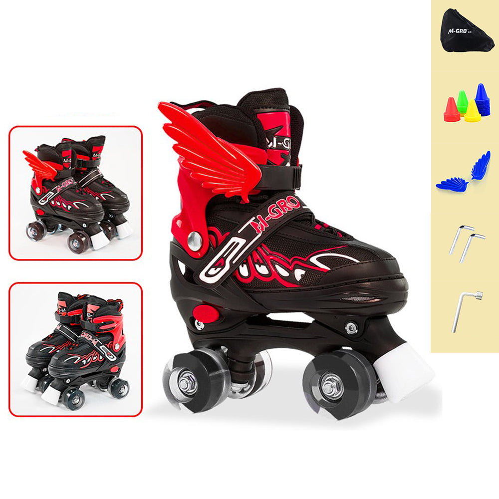 Patins à roulettes ajustables pour enfants, garçons et filles, à 4 roues, pour sports de plein air