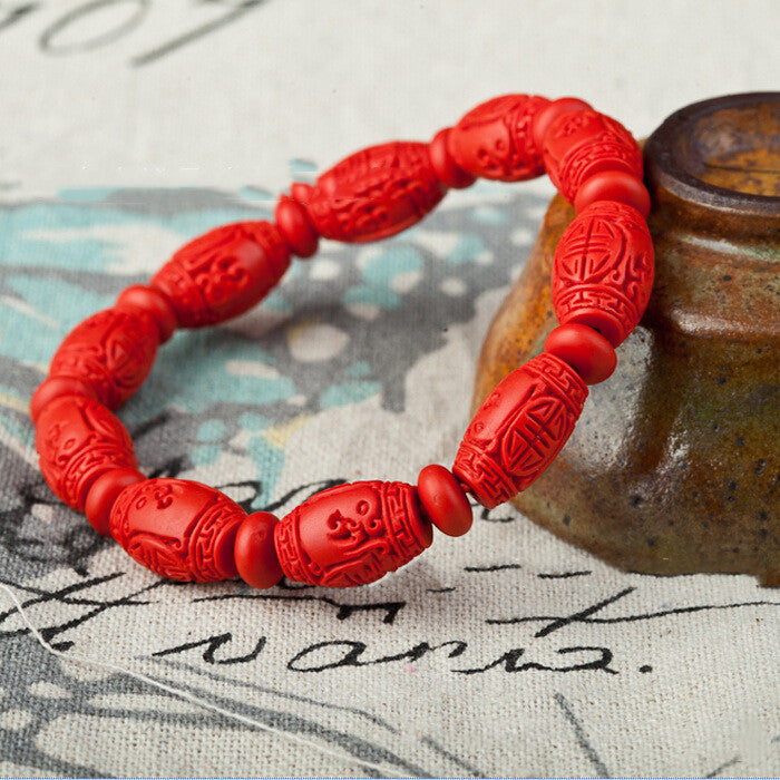 Women's Fashion Personality Cinnabar Bracelet Multi-circle