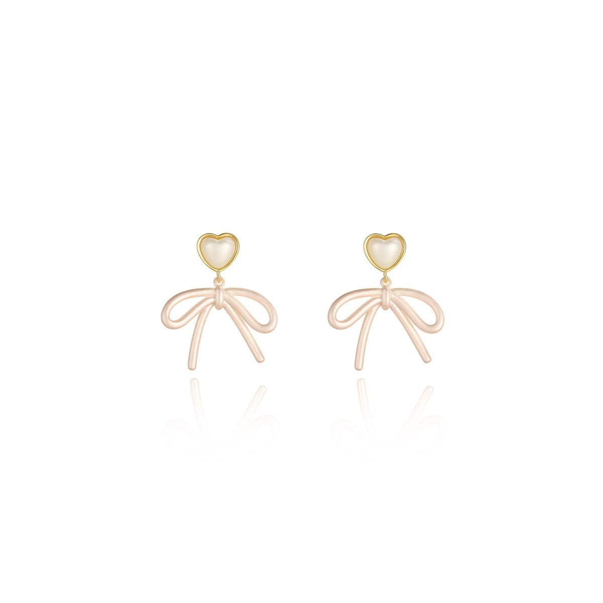 All-match Bow Pearl Stud Earrings For Women