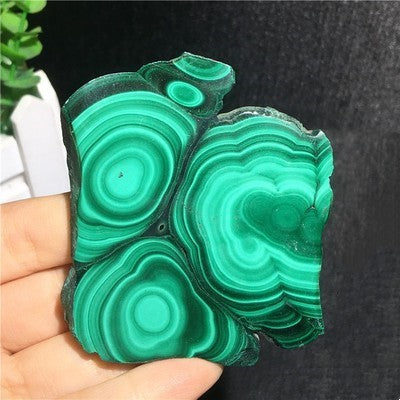Natural Malachite Green Grinding Slice Mineral Specimen Ornamental Stone