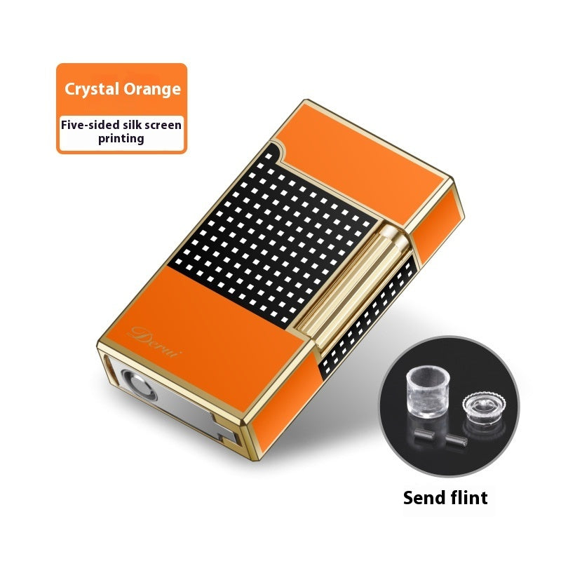 New Langsheng Metal Grinding Wheel Flint Direct Punch Portable Cigar Lighter
