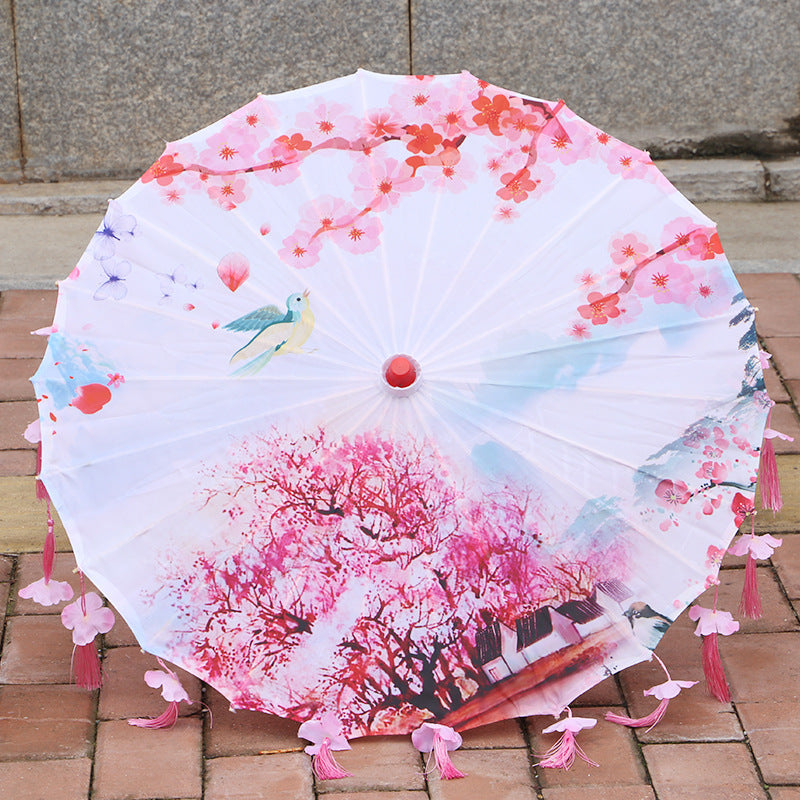 Handmade Dance Performance Printing Silk Umbrella