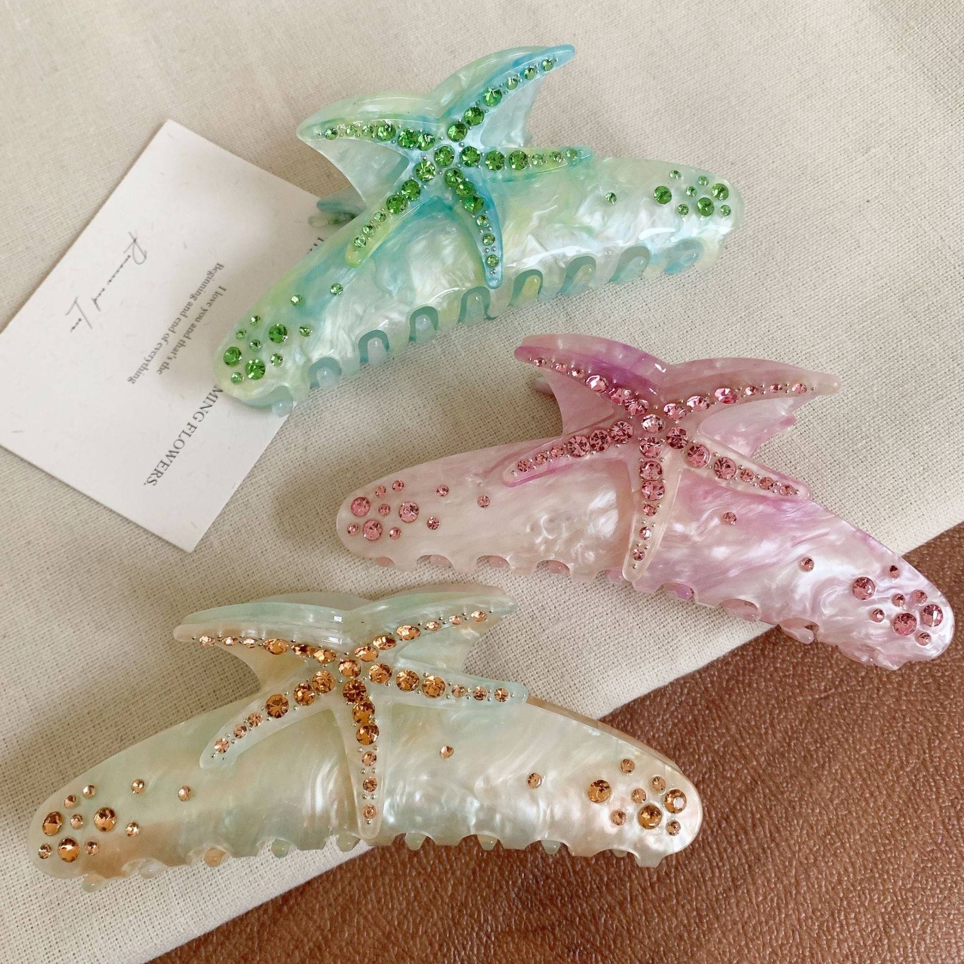Original Design Stereo Acetate Starfish Hair Claw