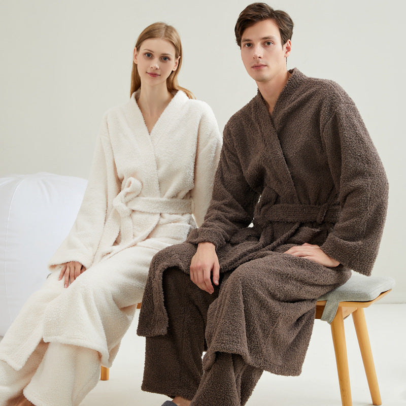 Flannel Casual European And American Loose Nightgown
