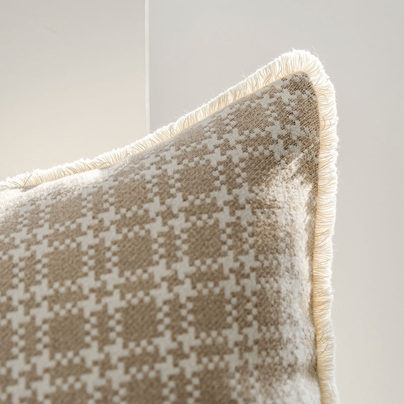 Oat Color Pillow Sitting Room Sofa Cushion Cover