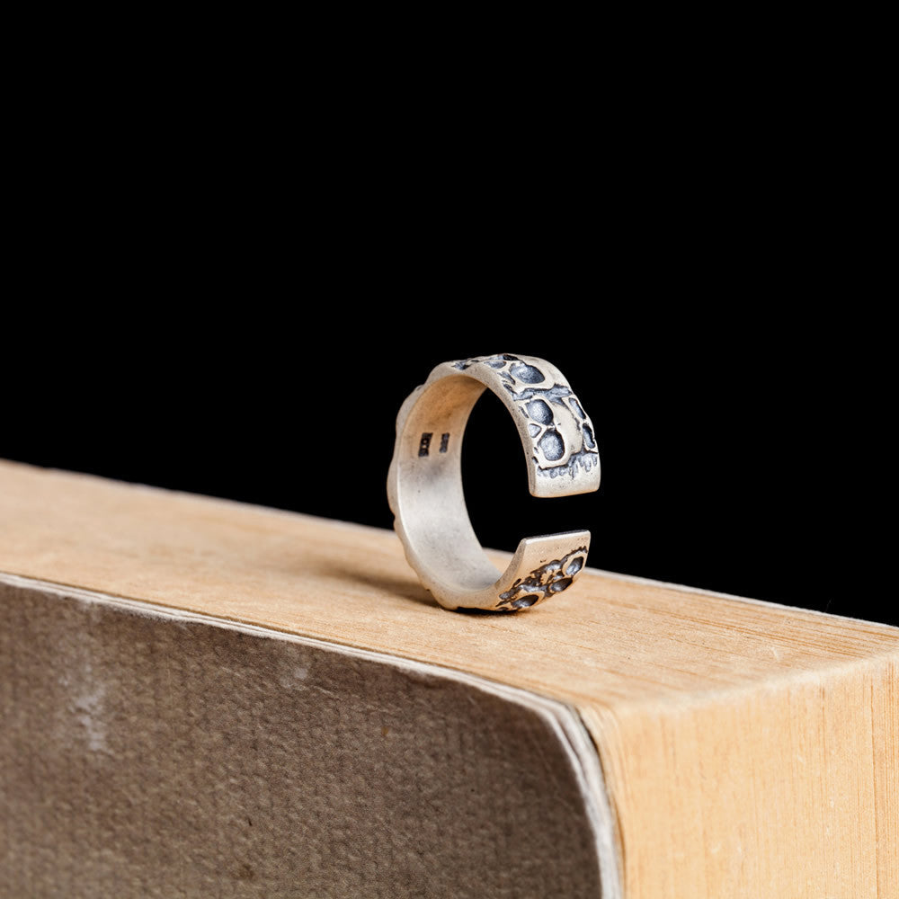 Personalized Skull  Ring In Sterling Silver